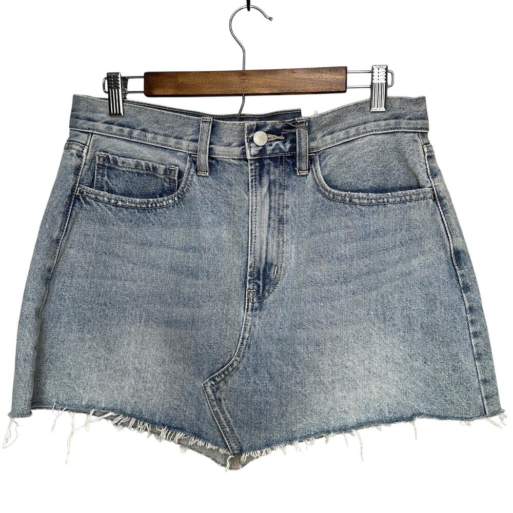 Just USA 90's Vintage Asymmetrical Hem Denim Mini Skirt Large Western -NWT